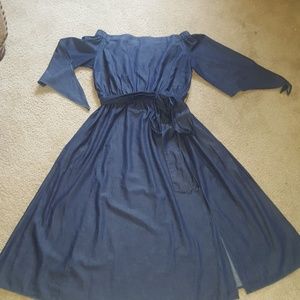 Eloquii Dresses - NWOT off shoulder denim dress Eloquii Dresses - NWOT off shoulder denim dress